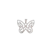 Cubic Zirconia Butterfly Pendant (silver )