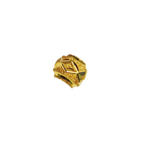 Crisscross Diamond Cut Sandblasted Bead (24K)
