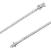Zirconia S-Link Tennis Bracelet (Silver)