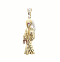Santa Muerte With Scale Pendant (14K)