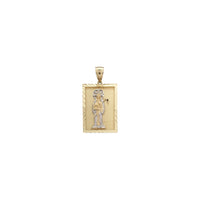 Santa Muerte Diamond Cut Framed Pendant (14K)