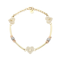 Queen Crown CZ Bracelet (14K)