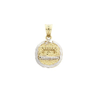 The Last Supper Two-Tone Medallion Pendant Nugget Finish (14K)