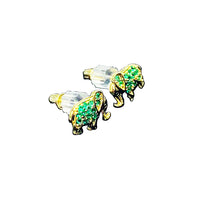 Elephant CZ Earring (14K).