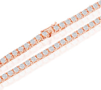 Diamond Tennis Rose Chain (14K).