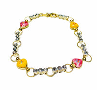 Heart CZ Bracelet (14K).