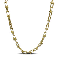 Horseshoe Beaded Necklace (14K)