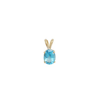 Oval Aquamarine Pendant (14K)