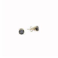Black Diamond Stud Earrings (14K)