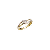 Cubic Zirconia Bypass Ring (14K)