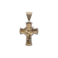 Jesus Head Cross Pendant (14K)