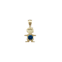 Zirconia Birthstones Little Boy Pendant (14K)