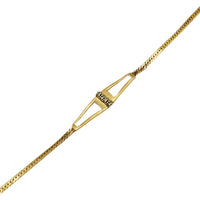 Diamond Curb Link Bracelet (14K).