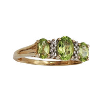Diamond Peridot Ring (10K)