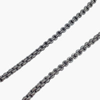Antique Finish Round Double Rolo Chain (Silver)