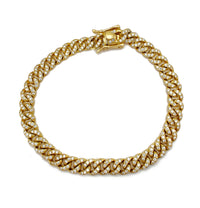 Diamond Miami Cuban Bracelet (14K).