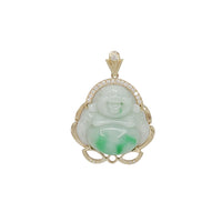 Diamond Green Jade Pendant (14K)