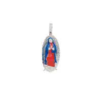 Zirconia Virgin Mary Oval Pedant (Silver)