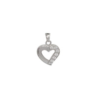 Heart CZ Pendant (Silver)
