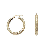Diamond Cuts Hoop Earrings (14K)