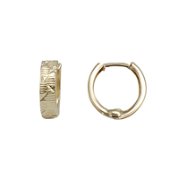 Diamond-Cut Huggies Earrings (14K)