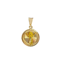 Tricolor Double Face Guadalupe Pendant (14K)