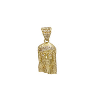 Iced Out Mini Jesus Head Pendant (14K)