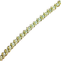 Diamond Tennis Bracelet (S-link) (14K).
