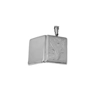 Floral textured Rectangle Locker Pendant (Silver)