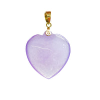 Purple Heart Jade Pendant (14K)