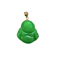 Jade Buddha Pendant (14K).