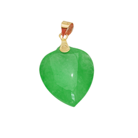 Green Heart Jade Pendant (14K)