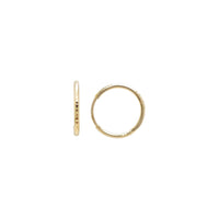 Diamond-Cut Ribbed Hoop Earrings (14K)