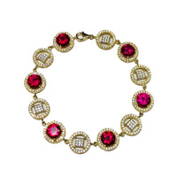Circular CZ Bracelet (14K).