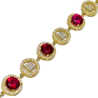 Circular CZ Bracelet (14K).