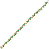 Emerald & Baguette Fancy Bracelet (14K).