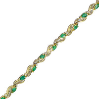 Emerald & Baguette Fancy Bracelet (14K).