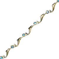 Dolphin Aquamarine Bracelet (14K).