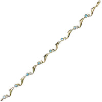 Dolphin Aquamarine Bracelet (14K).