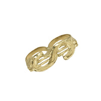 Diamond Cut Money Sing Two Finger Ring (14K)