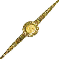 Dos Pesos Coin Tri-Color Bracelet (14K).