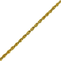 Hollow/Lightweight Rope Bracelet (14K).