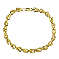 Leaf Diamond Cut Bracelet (14K).
