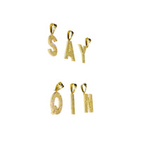 Letters CZ Pendant (14K)