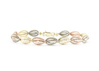 Tri-Color Panache Link Bracelet (14K).