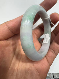 Light Green & Light Purple Jade Bangle (Type A)