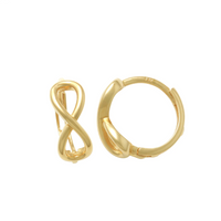 Plain Infinity Huggie Earrings (14K)