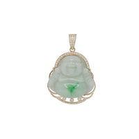 Diamond Green Jade Pendant (14K)