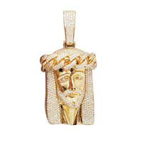 Diamond Jesus Pendant (14K)