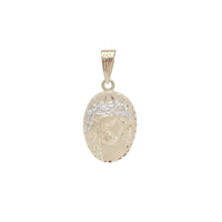 Heart of Jesus and Guadalupe Oval Pendant (14K)